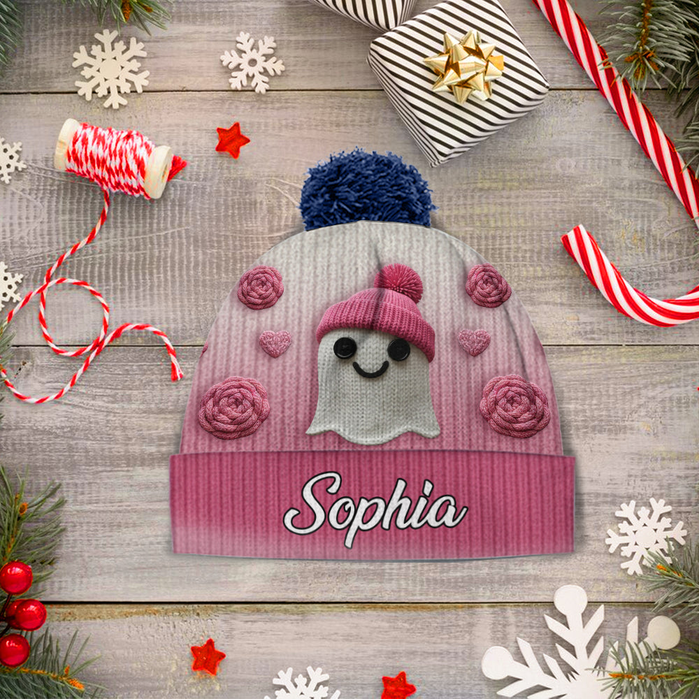 Foi, Espoir, Amour - Bonnet personnalisé pour la sensibilisation au cancer du sein