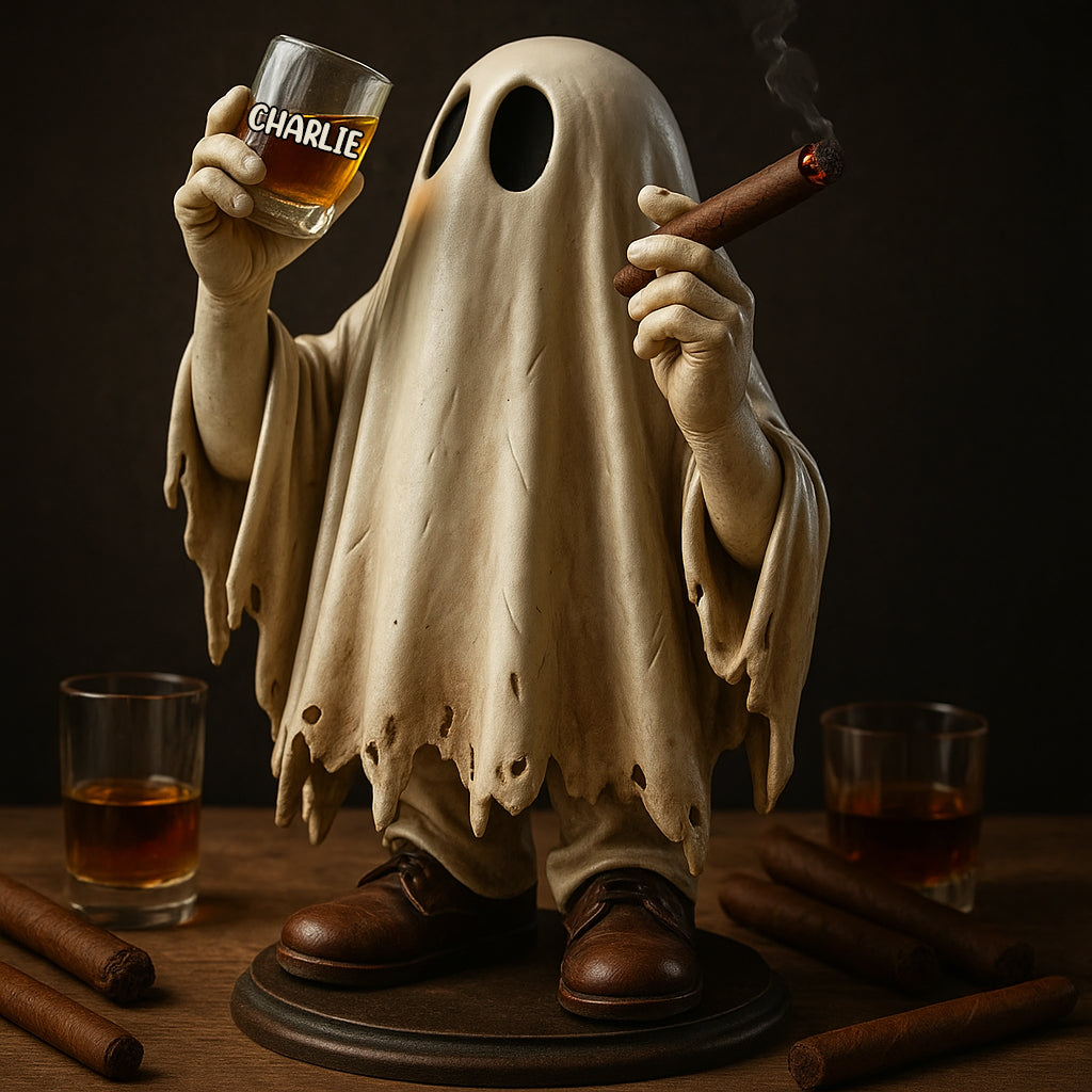 Amateur de whisky et de cigares - Plaque acrylique personnalisée en forme de whisky