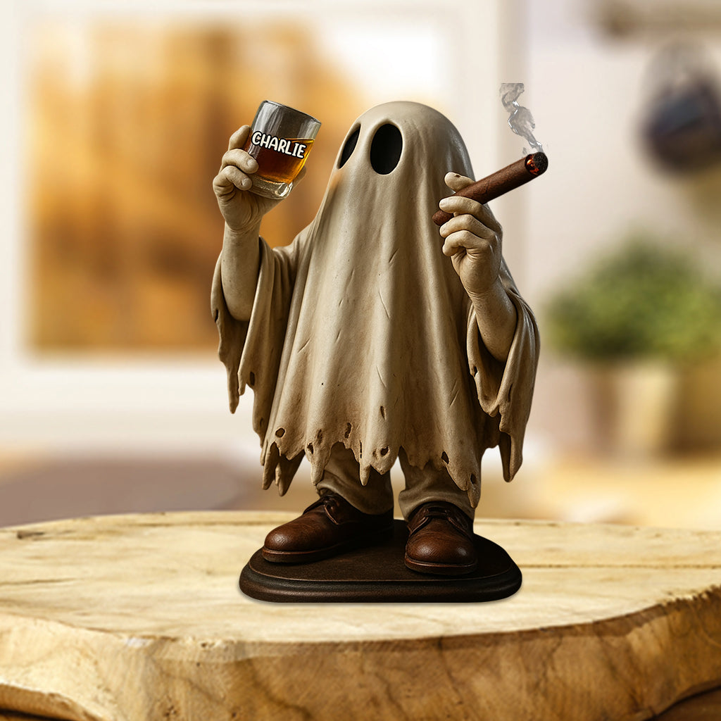 Amateur de whisky et de cigares - Plaque acrylique personnalisée en forme de whisky