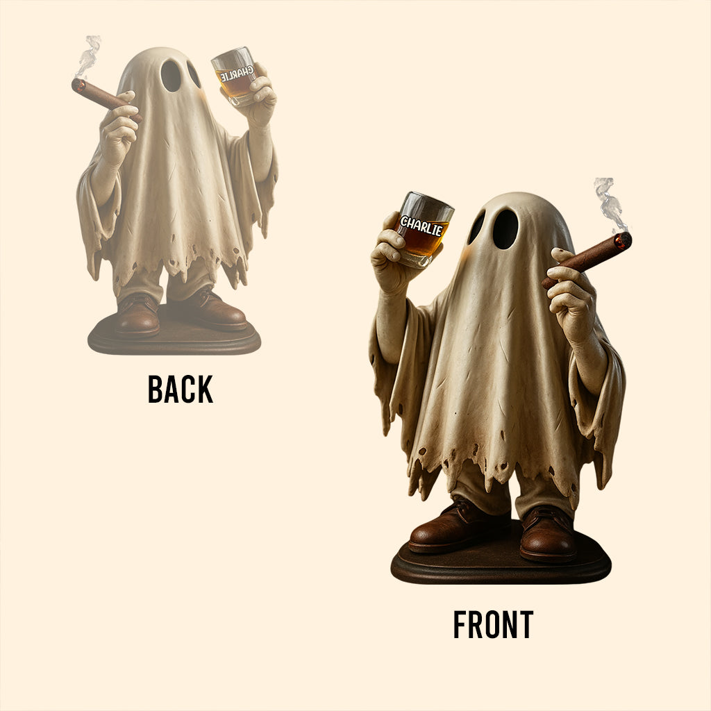 Amateur de whisky et de cigares - Plaque acrylique personnalisée en forme de whisky