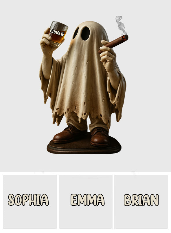 Amateur de whisky et de cigares - Plaque acrylique personnalisée en forme de whisky