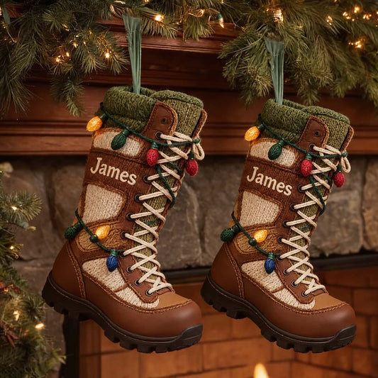 Chaussures de randonnée - Bas de Noël en forme de randonnée personnalisé