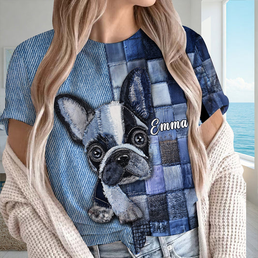 T-shirt personnalisé « Love Dog » avec un chien