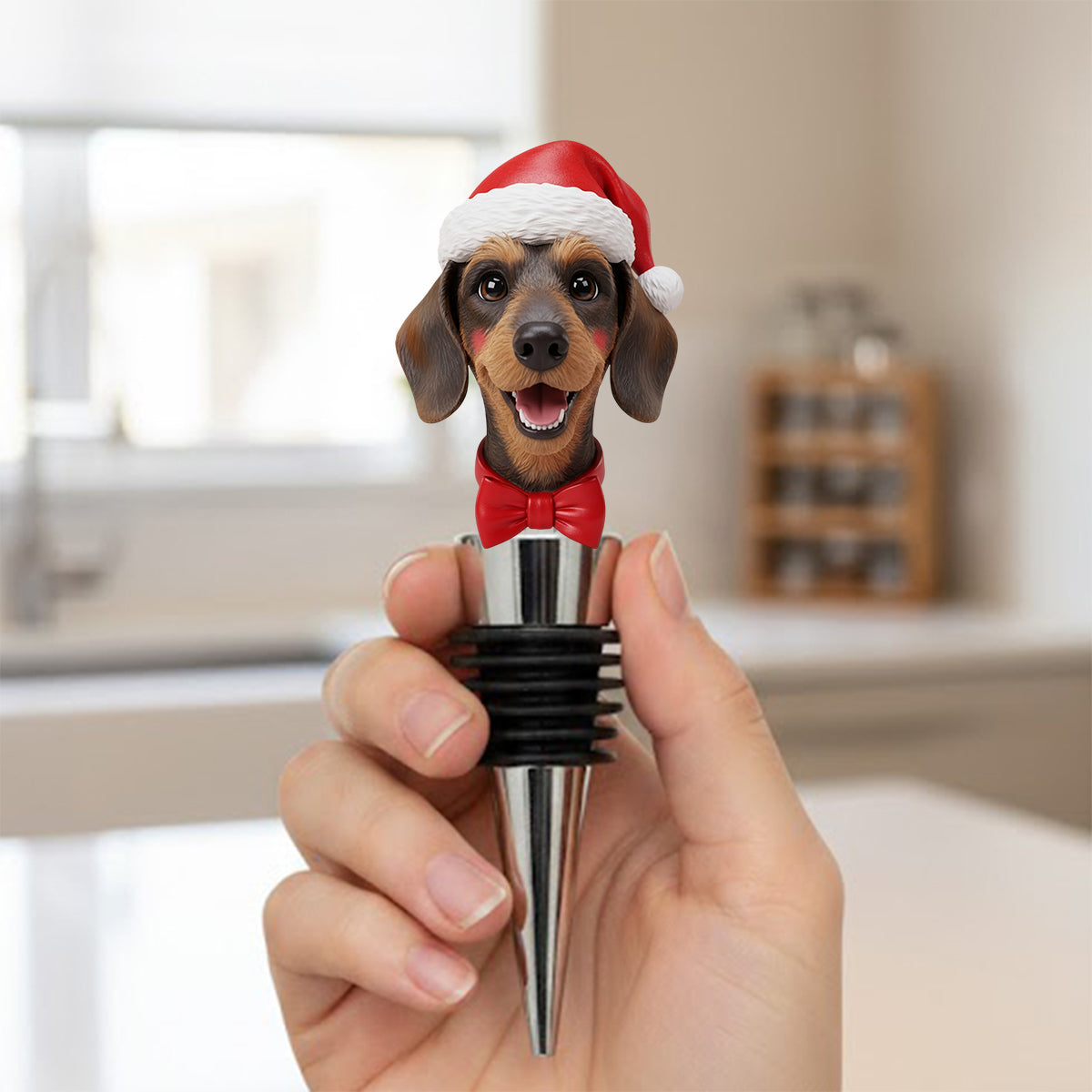 Xmas Resin Caricature - Personalized Family Bottle Stopper