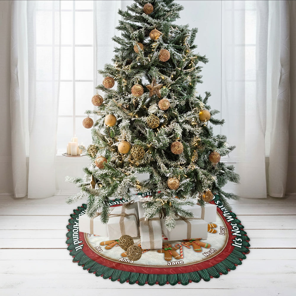 Ce n'est pas ce qu'il y a sous le sapin qui compte - Jupe de sapin personnalisée en forme de famille