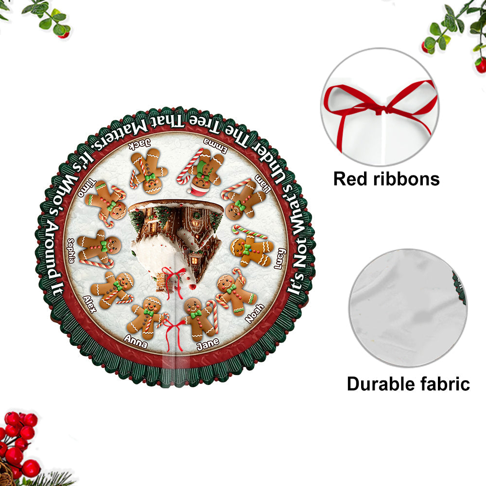 Ce n'est pas ce qu'il y a sous le sapin qui compte - Jupe de sapin personnalisée en forme de famille