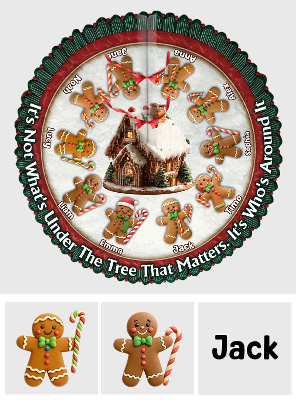 Ce n'est pas ce qu'il y a sous le sapin qui compte - Jupe de sapin personnalisée en forme de famille