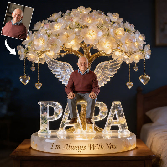 Custom Any Photo Forever Missed - Personalized Memorial Acrylic LED Night Light