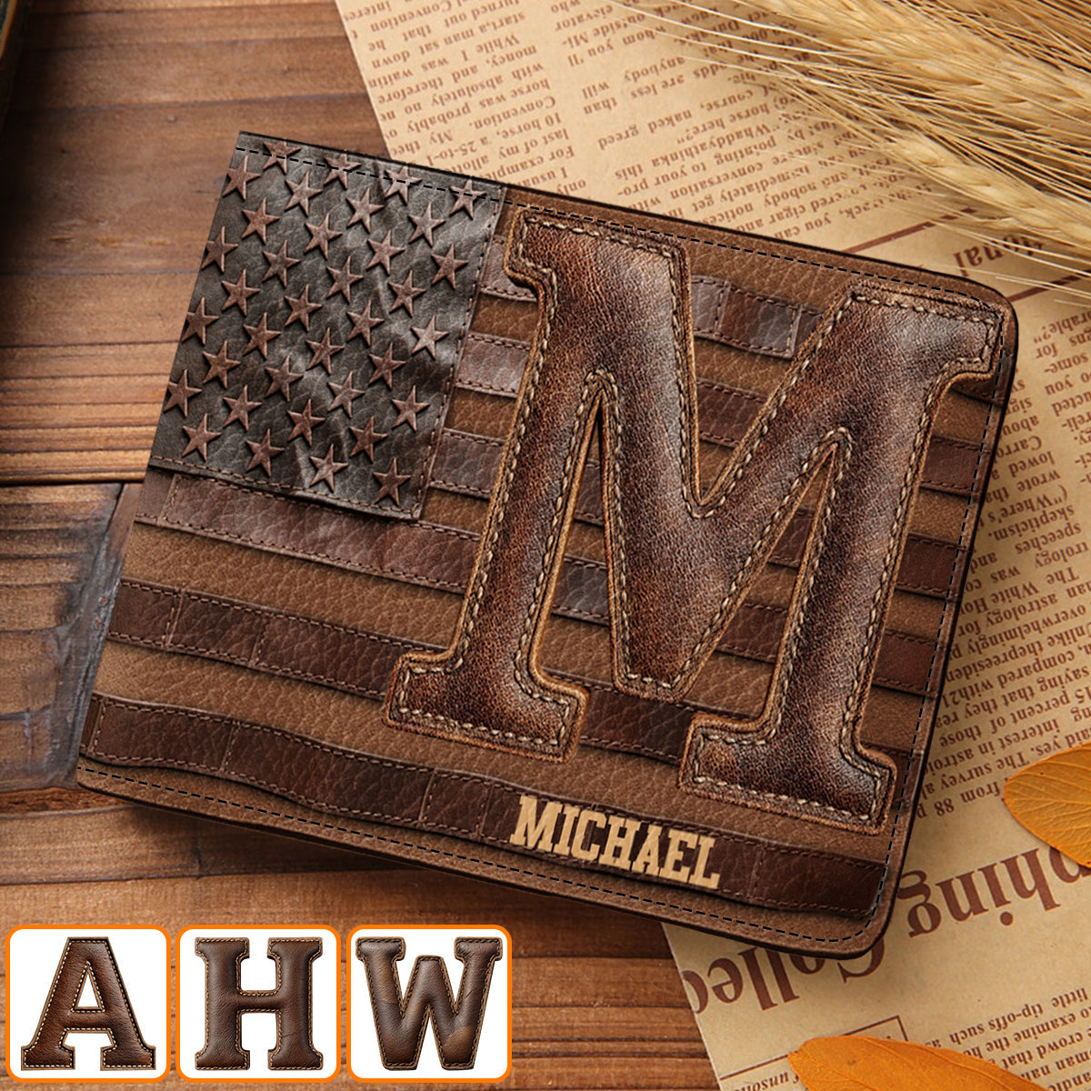 Alphabet Leather - Personalized Leather Wallet