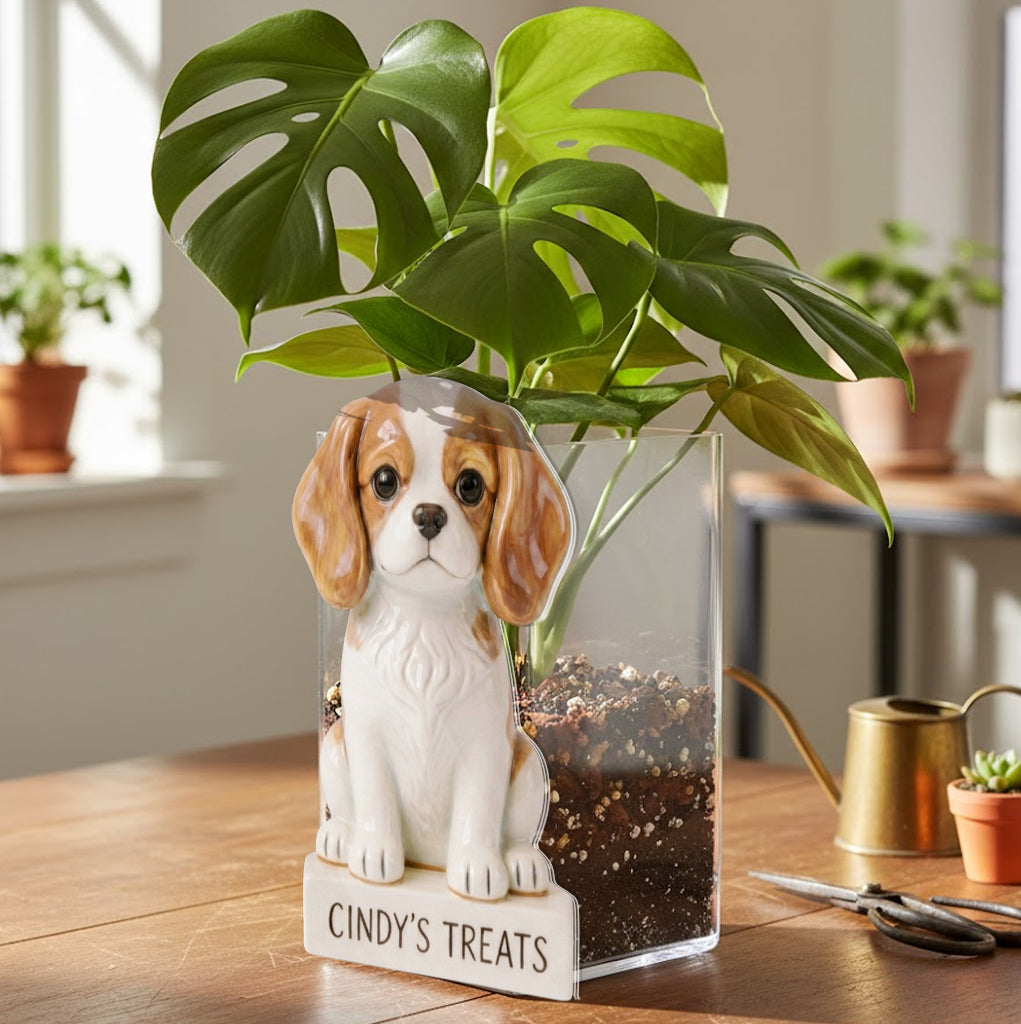 Friandises pour animaux personnalisées - Pot en acrylique pour chien