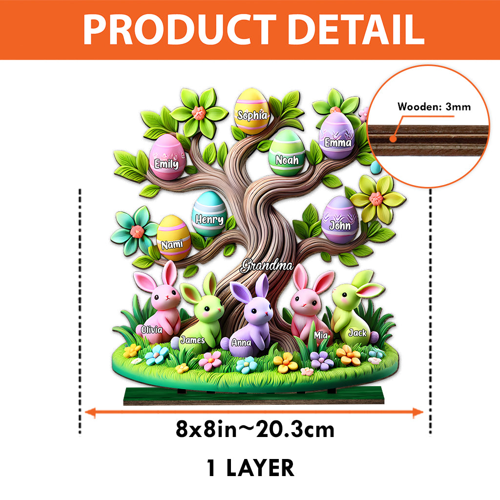 Easter Grandma Tree - Personalized Grandma 1 Layered Big Freestanding