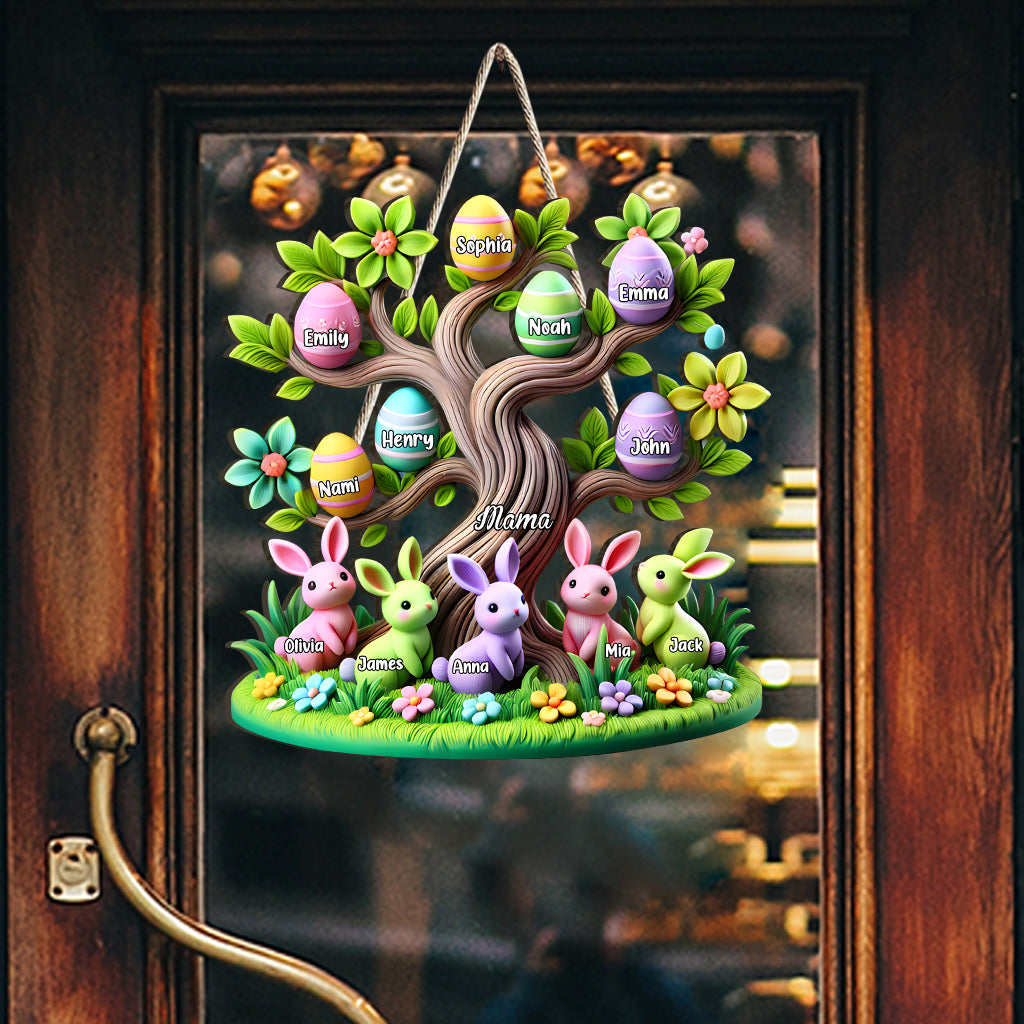 Easter Peeps - Personalized Mother Custom Shaped Wood Sign