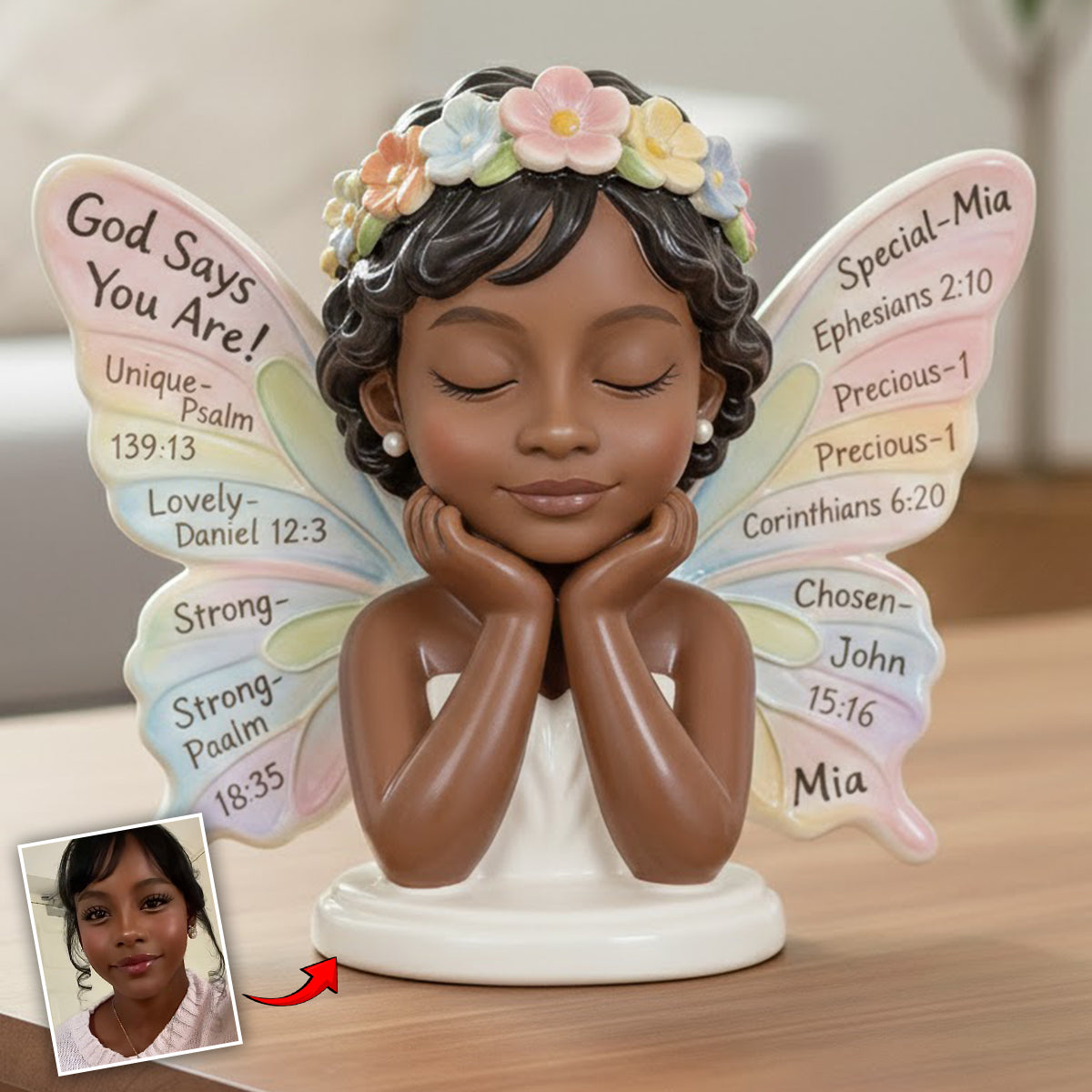 God Says You Are - Personalized African American Custom Shaped Acrylic Plaque