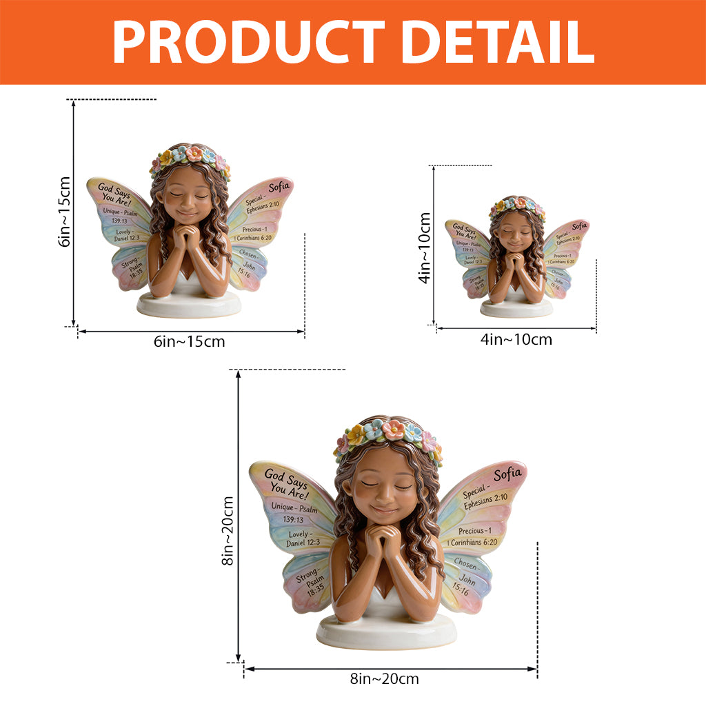 God Says You Are - Personalized African American Custom Shaped Acrylic Plaque