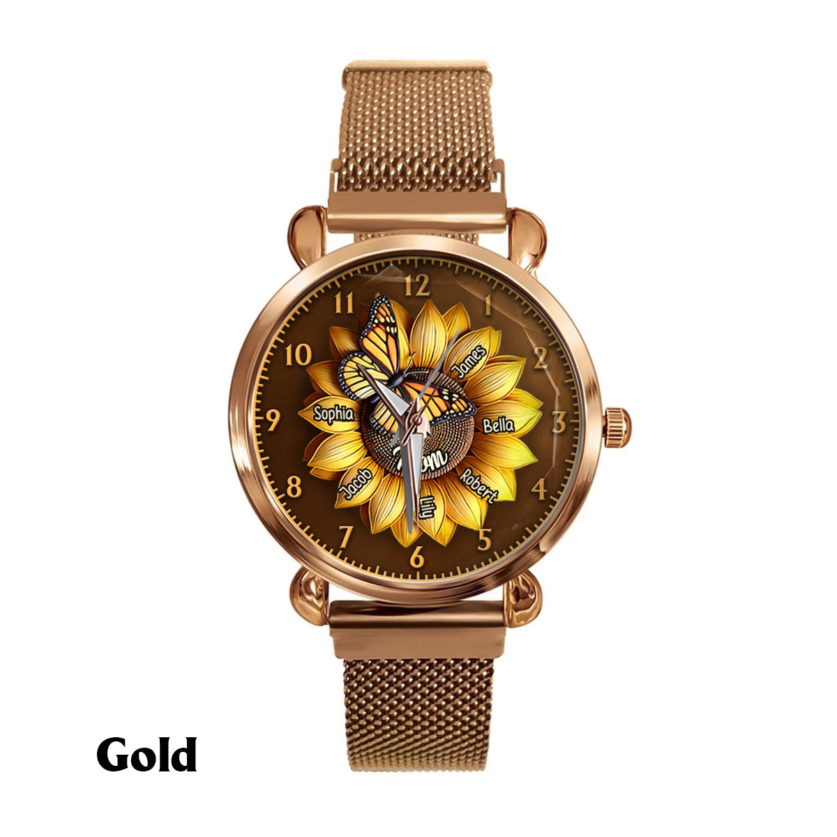 Montre-bracelet personnalisée Tournesol pour maman/grand-mère - Cadeau Tournesol pour femme/mère 