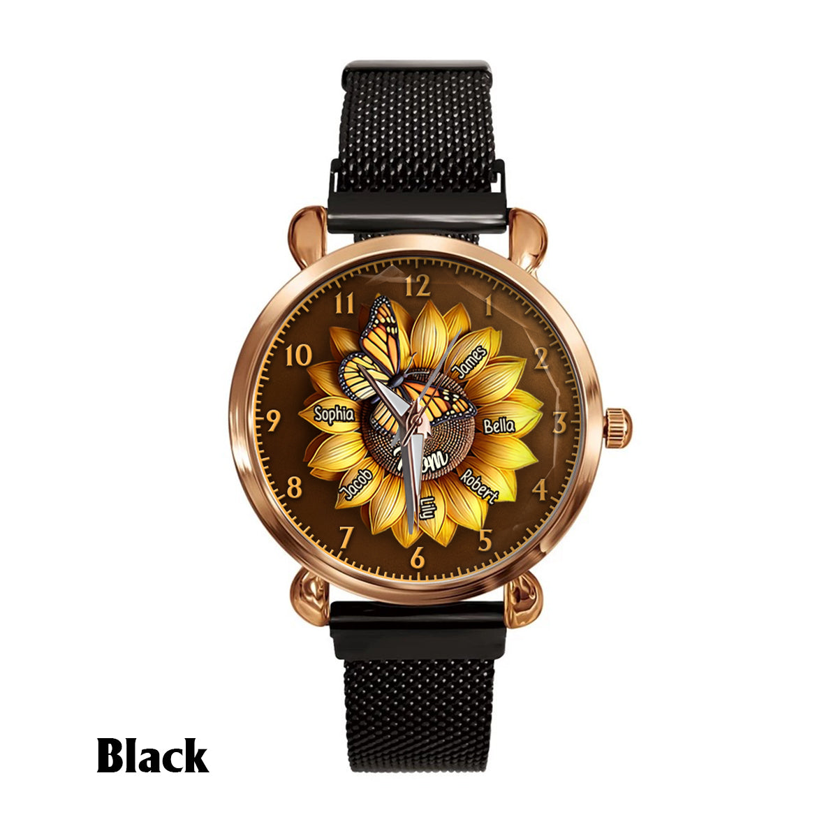Montre-bracelet personnalisée Tournesol pour maman/grand-mère - Cadeau Tournesol pour femme/mère 