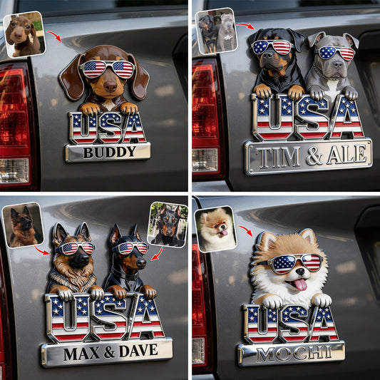 Patriotic Dog Owner - Personalized Dog Magnet