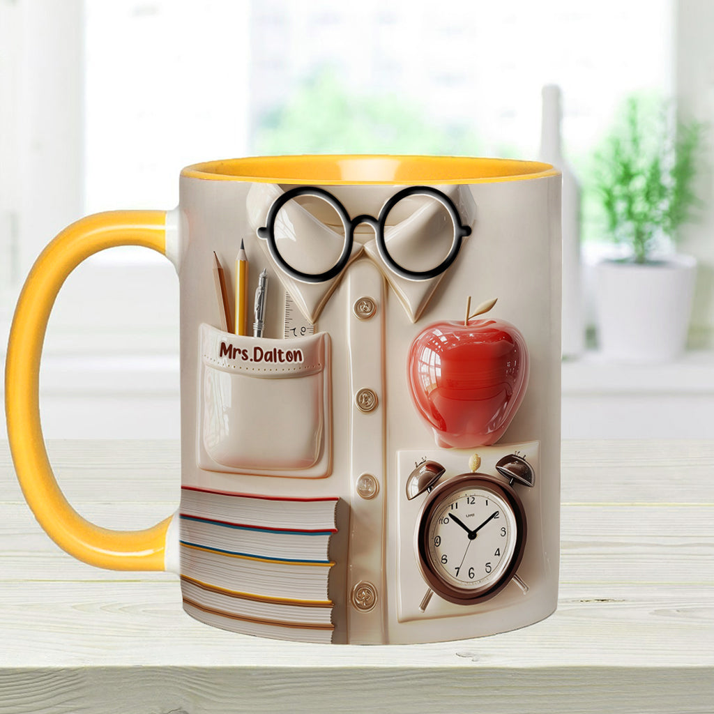 Teachers Who Love Teaching, Teach Children To Love Learning - Personalized Teacher Accent Mug