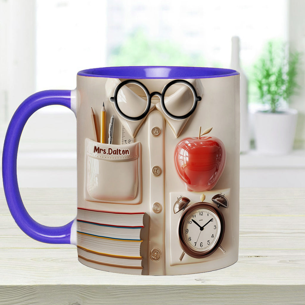 Teachers Who Love Teaching, Teach Children To Love Learning - Personalized Teacher Accent Mug