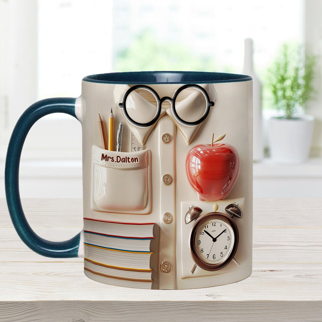 Teachers Who Love Teaching, Teach Children To Love Learning - Personalized Teacher Accent Mug