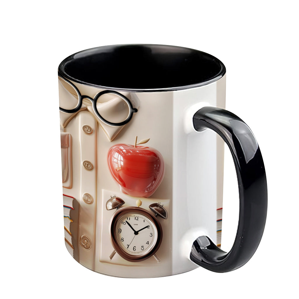 Teachers Who Love Teaching, Teach Children To Love Learning - Personalized Teacher Accent Mug