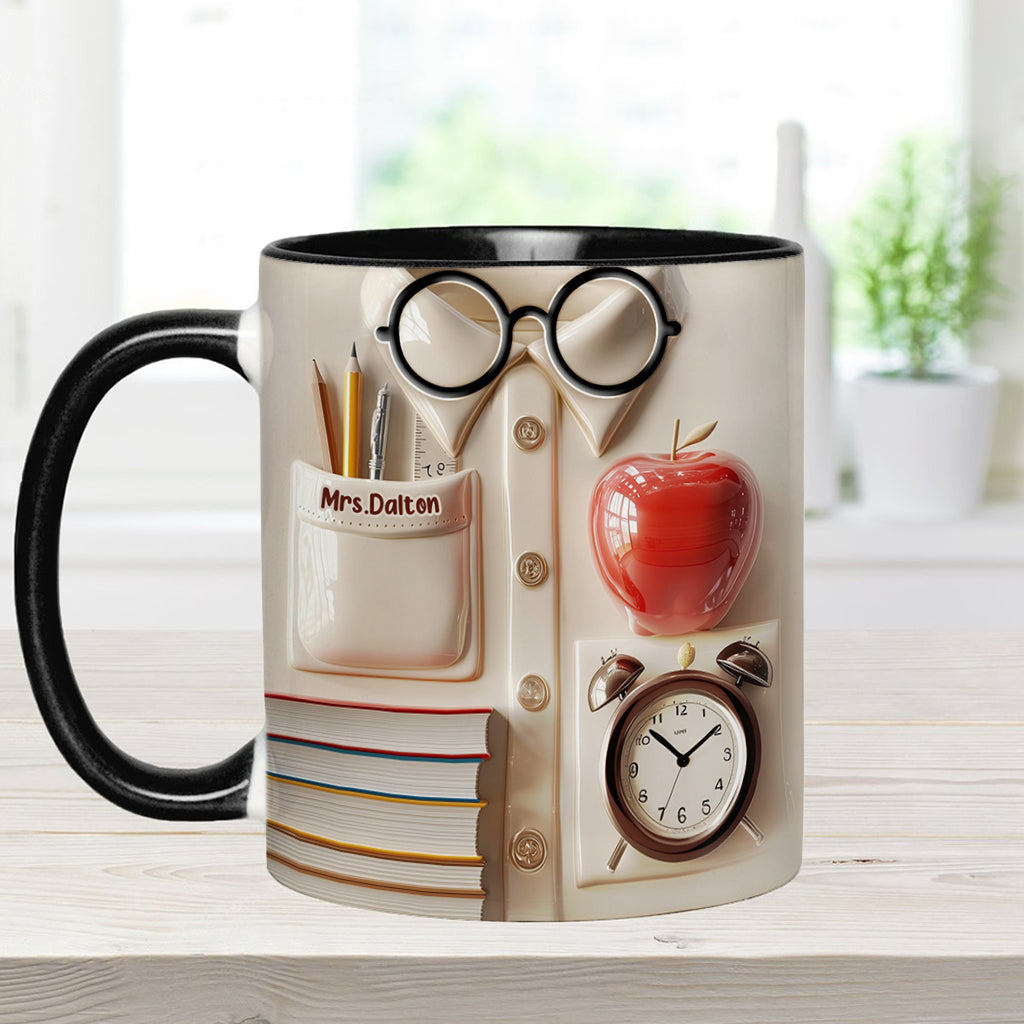 Teachers Who Love Teaching, Teach Children To Love Learning - Personalized Teacher Accent Mug