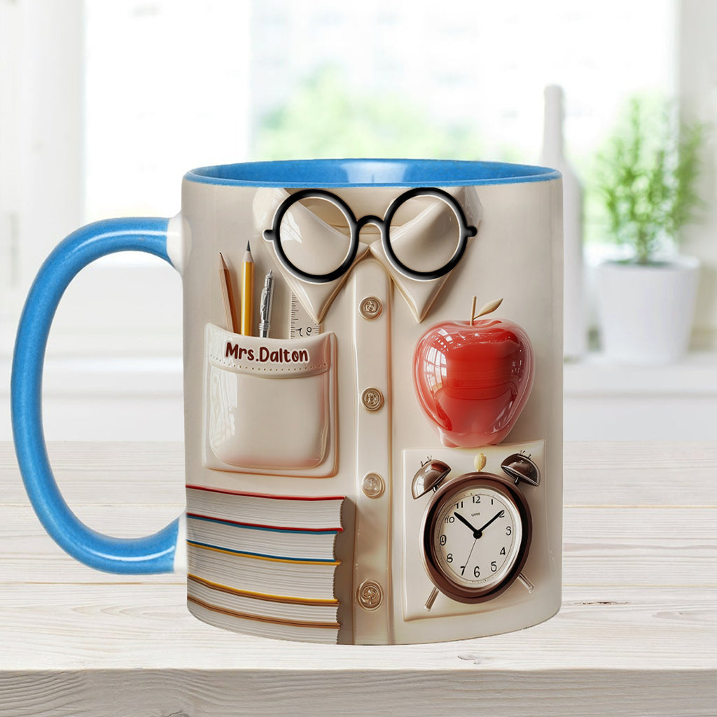 Teachers Who Love Teaching, Teach Children To Love Learning - Personalized Teacher Accent Mug