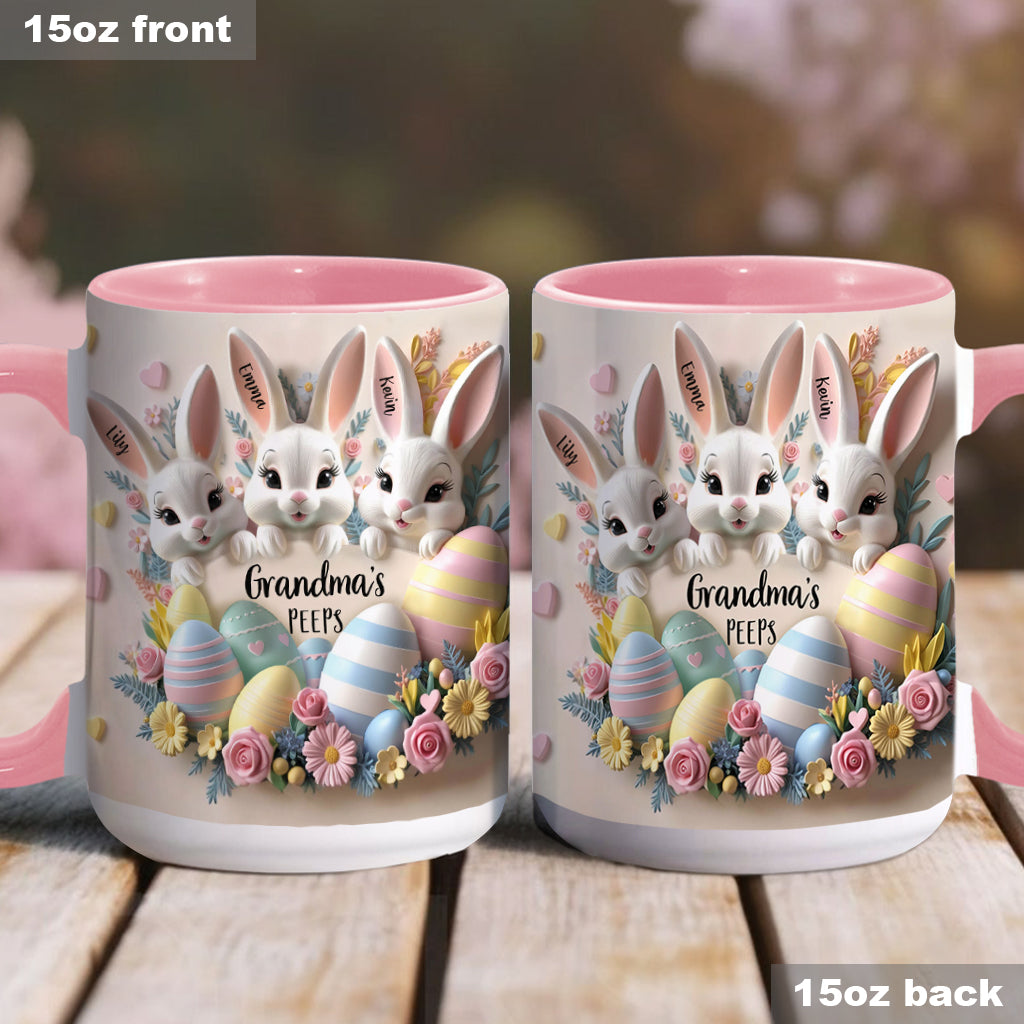 Grandma's Peeps - Personalized Grandma Accent Mug