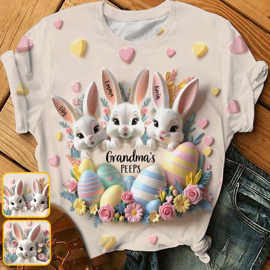T-shirt personnalisé « Grandma's Peeps »