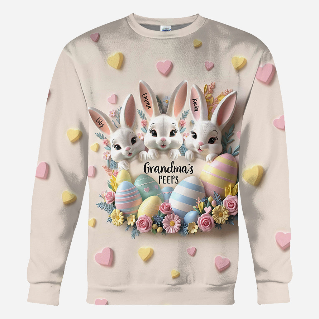 Grandma's Peeps - Personalized Grandma All Over Shirt