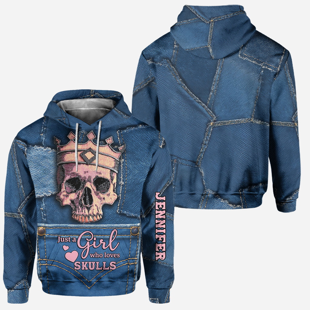 Crowned Skull - Personalized Skull Hoodie and Leggings