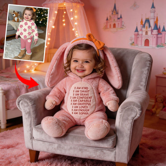 Custom Any Photo Best Easter Gift - Personalized Kid Premium Faux Fur Pillow