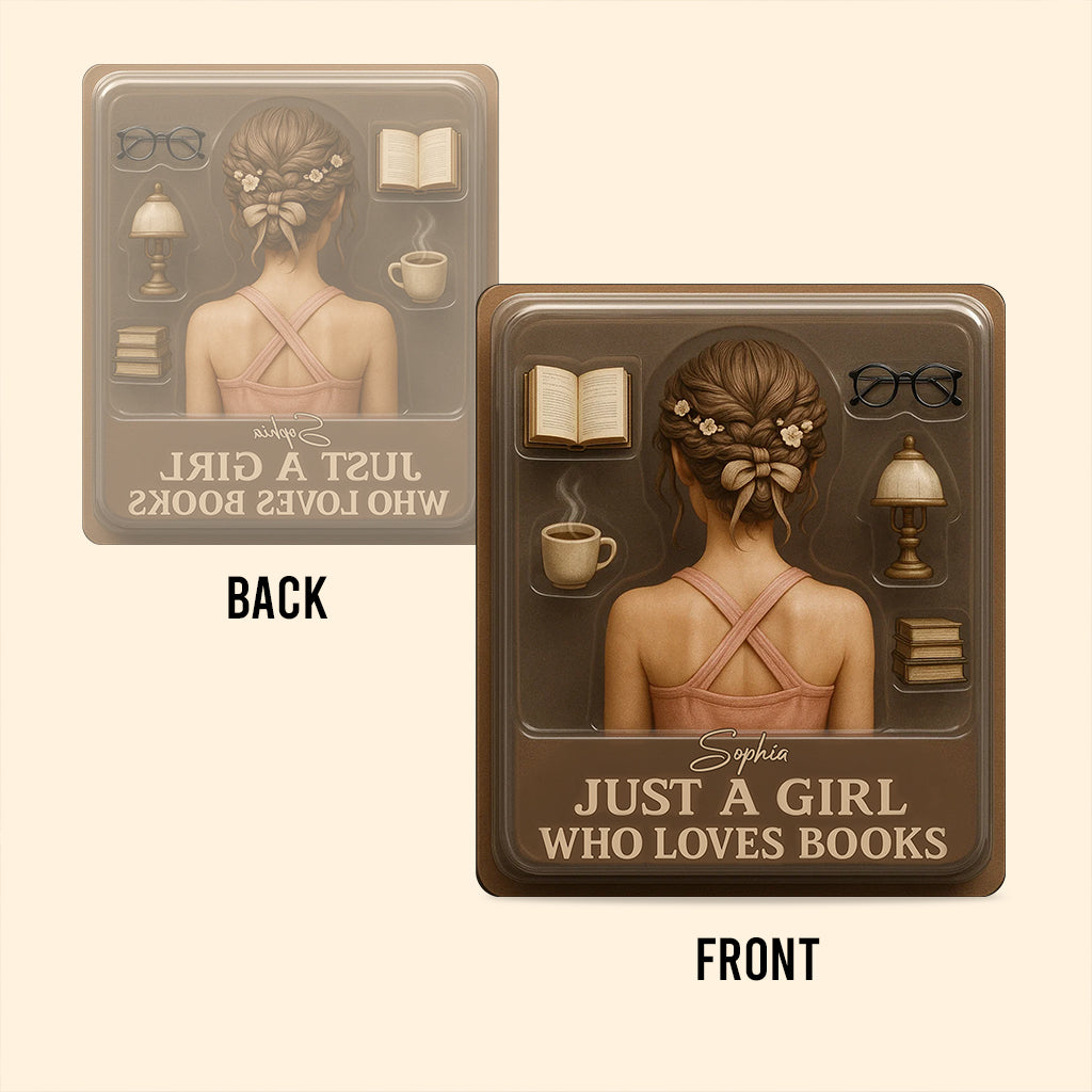 Just a Girl Who Loves Books - Personalized Book Custom Shaped Acrylic Plaque