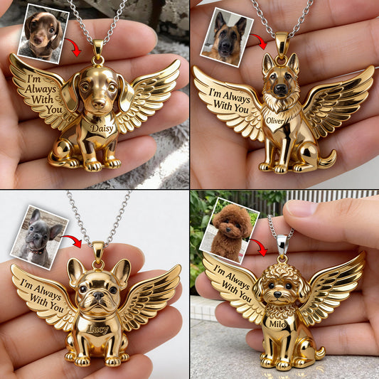 Collier pendentif personnalisé en acrylique en forme de chien avec la photo de votre animal de compagnie