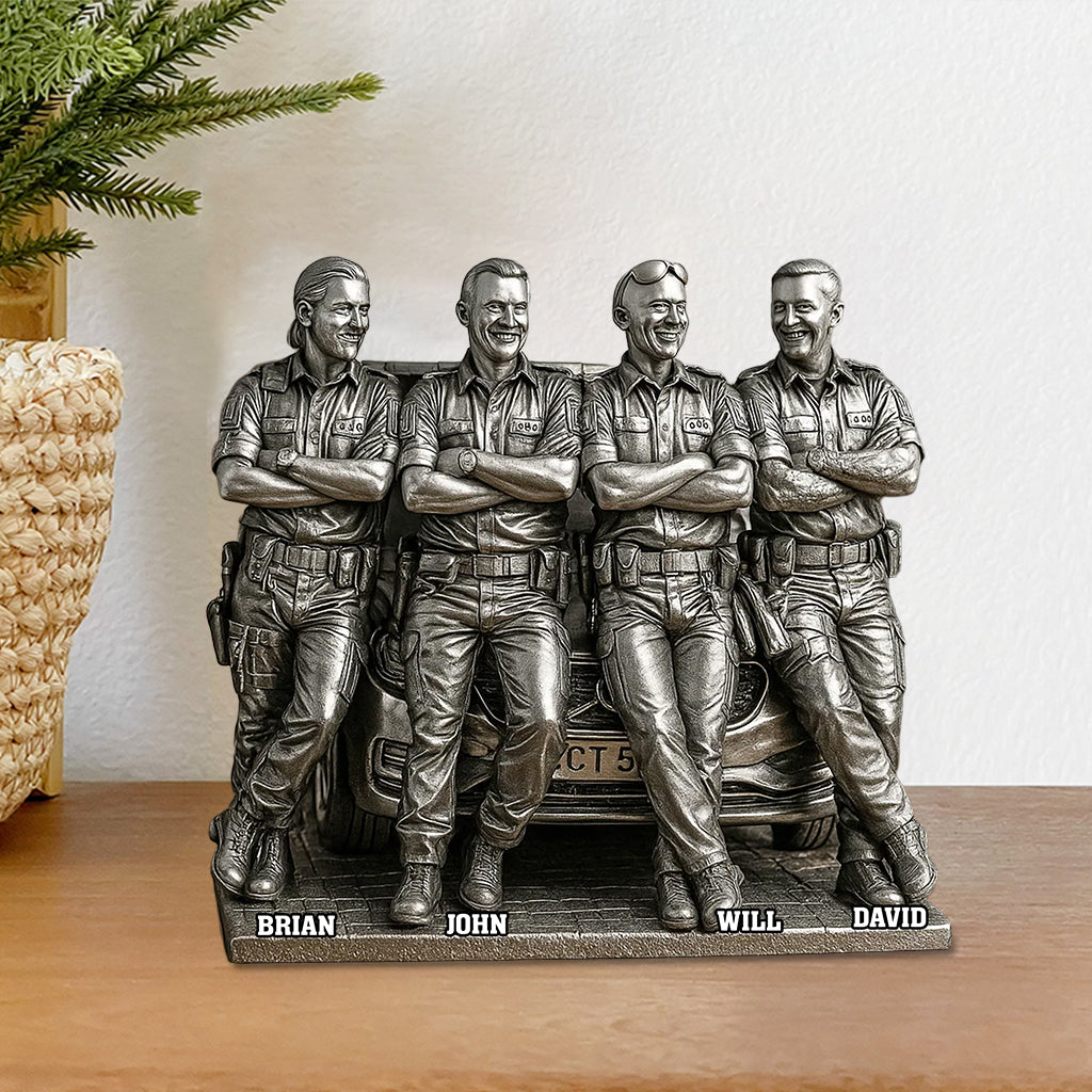 Plaque acrylique personnalisée avec photo - Motif policier