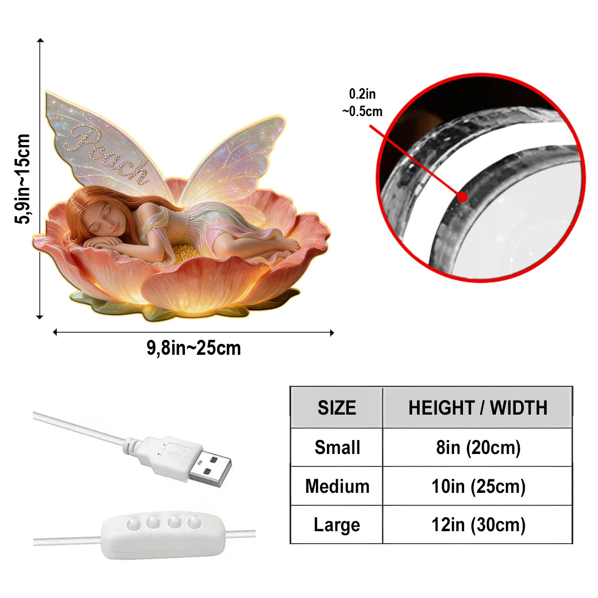 Birthmonth Flower Gift - Personalized Birth Month Flower Acrylic LED Night Light