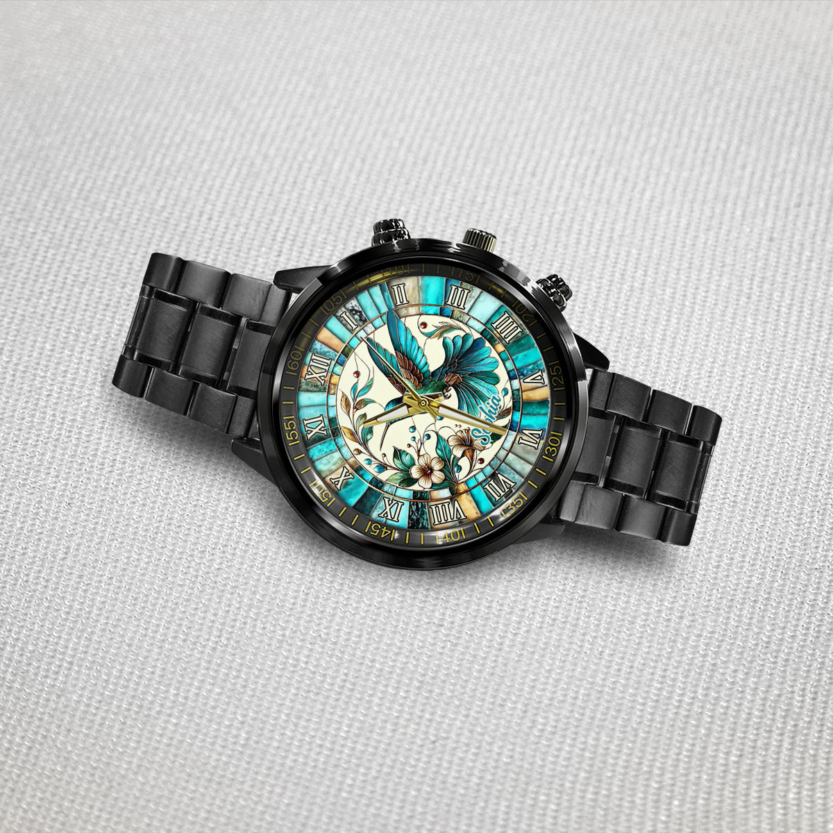 Blue Hummingbird - Personalized Hummingbird Hand Watch