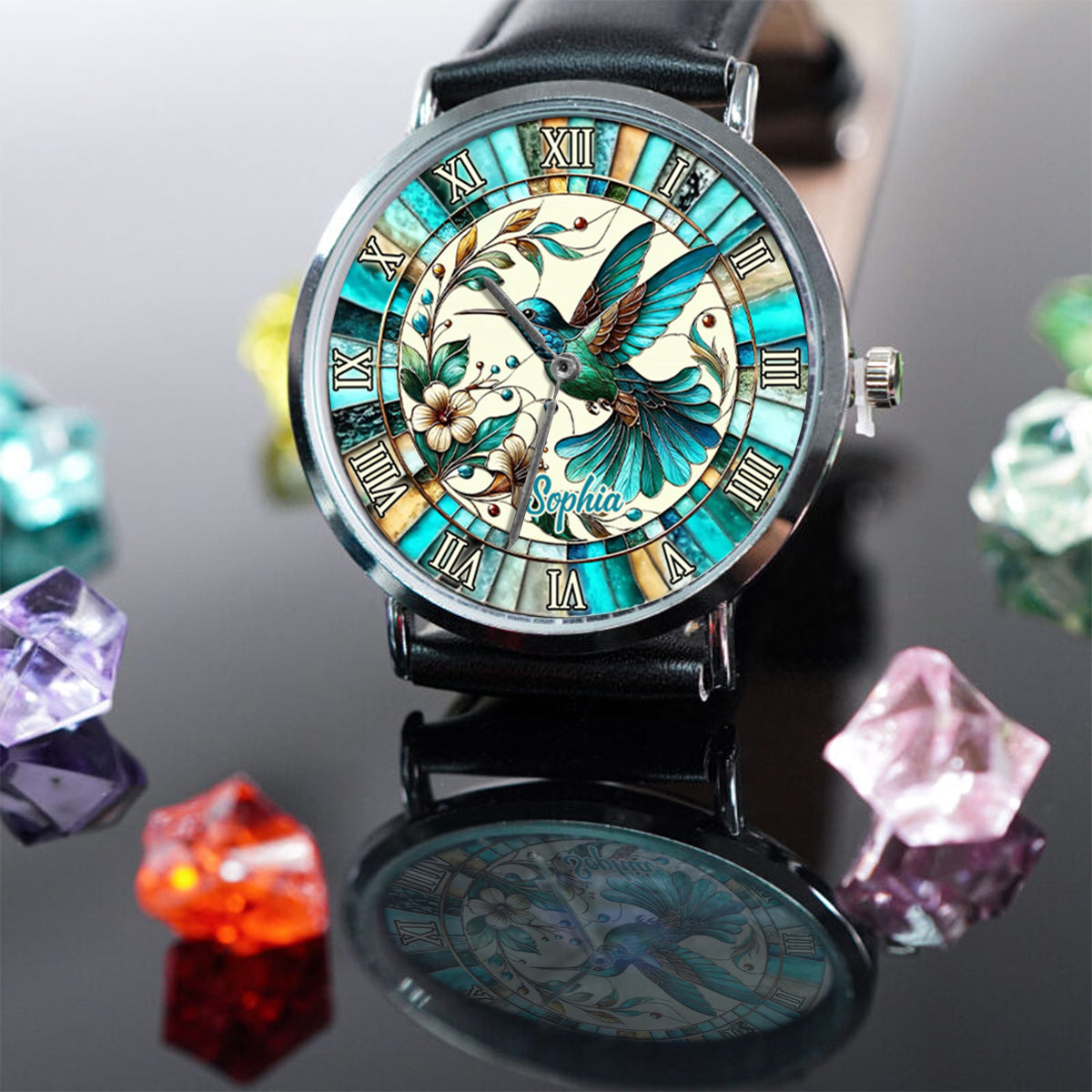 Blue Hummingbird - Personalized Hummingbird Hand Watch