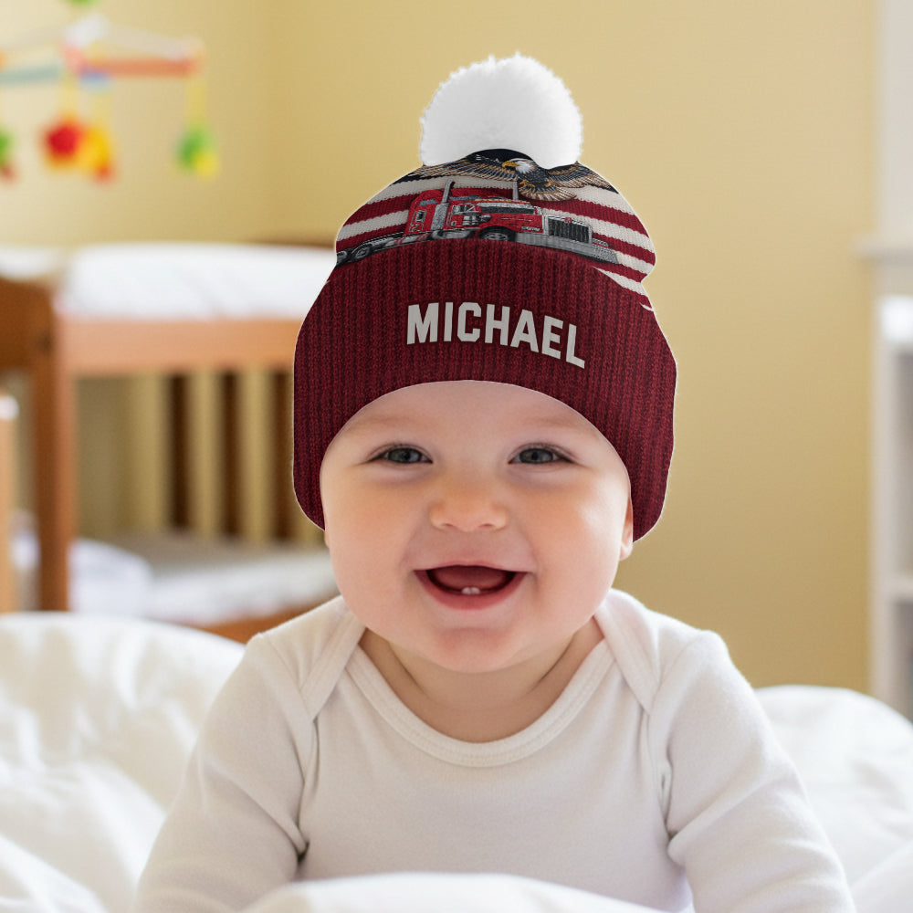 Proud Trucker - Personalized Trucker Beanie Hat
