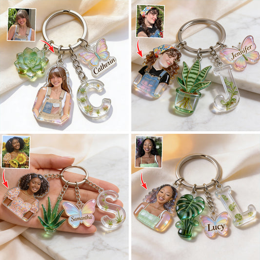Love Gardening - Personalized Gardening Keychain With Charms