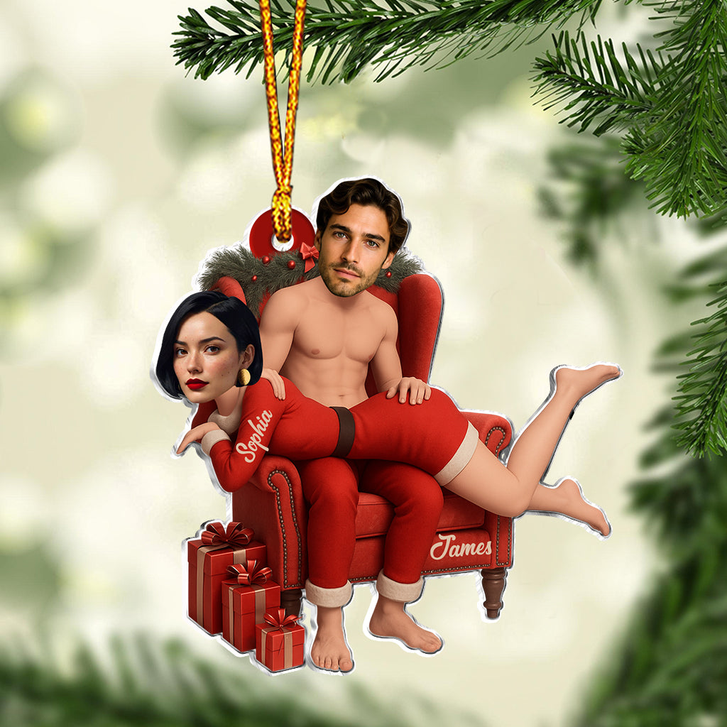 Cadeau amusant pour votre amour - Ornement personnalisé pour couple en forme de pièce unique