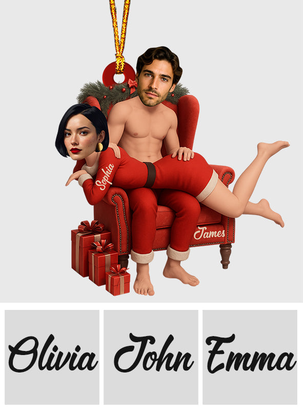 Cadeau amusant pour votre amour - Ornement personnalisé pour couple en forme de pièce unique