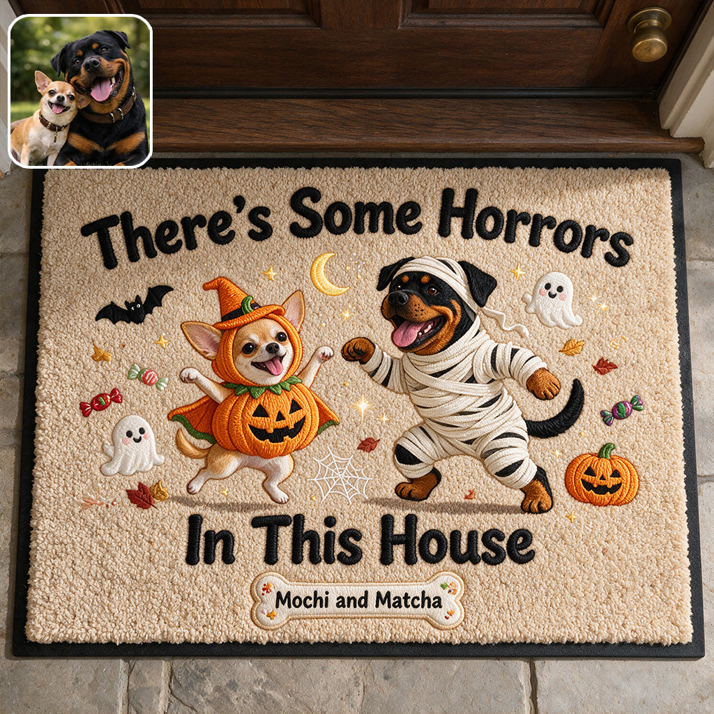 There's Some Horrors In This House - Personalized Dog Doormat