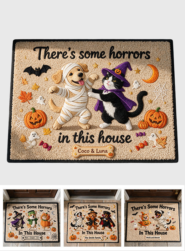 There's Some Horrors In This House - Personalized Dog Doormat