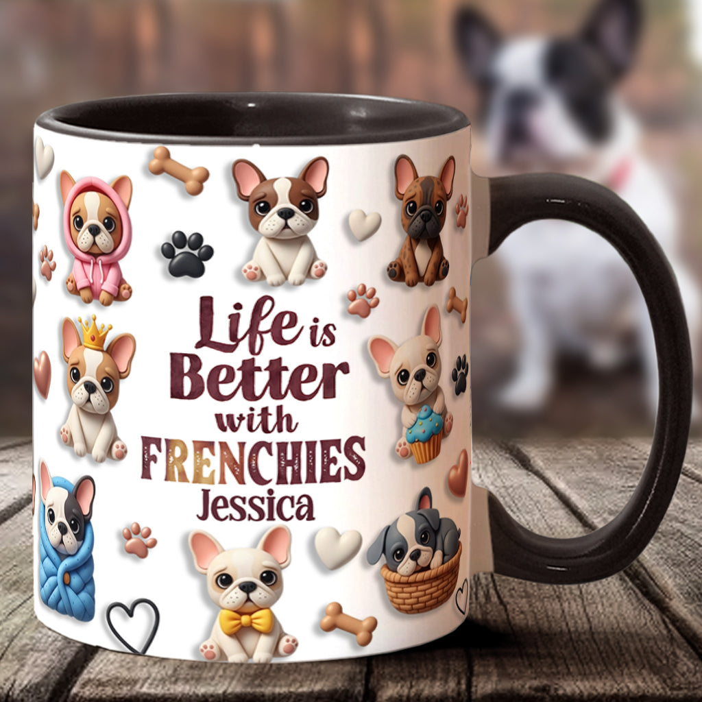 Life Is Better With Dogs - Personalized Dog Accent Mug