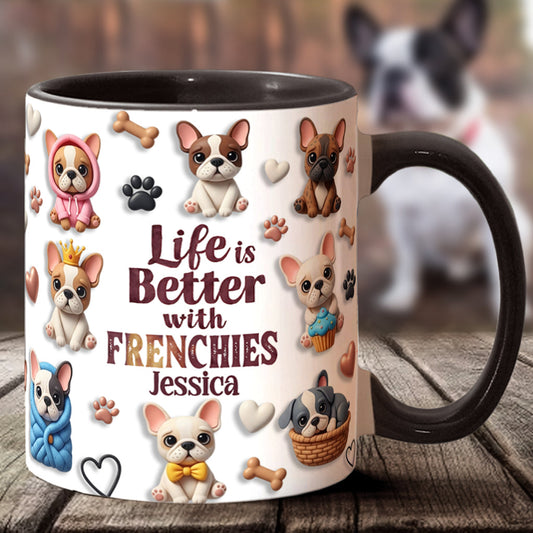 La vie est plus belle avec un chien - Mug personnalisé à motif chien