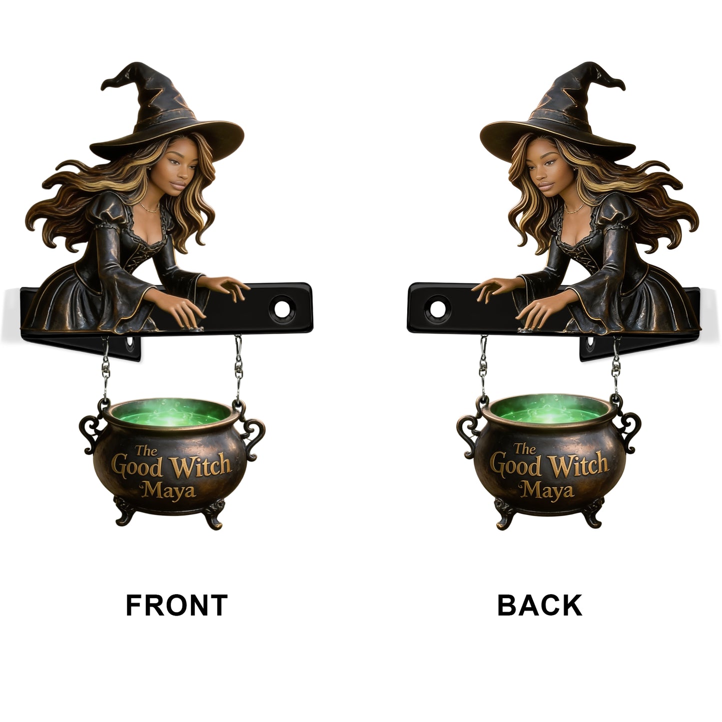 Witch's House - Personalized Witch Wooden Wall Mount Sign
