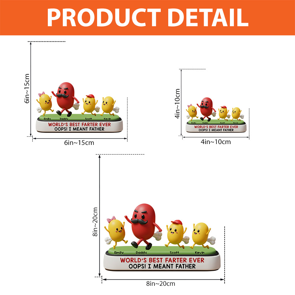 Meilleur péteur de tous les temps - Plaque acrylique personnalisée pour papa