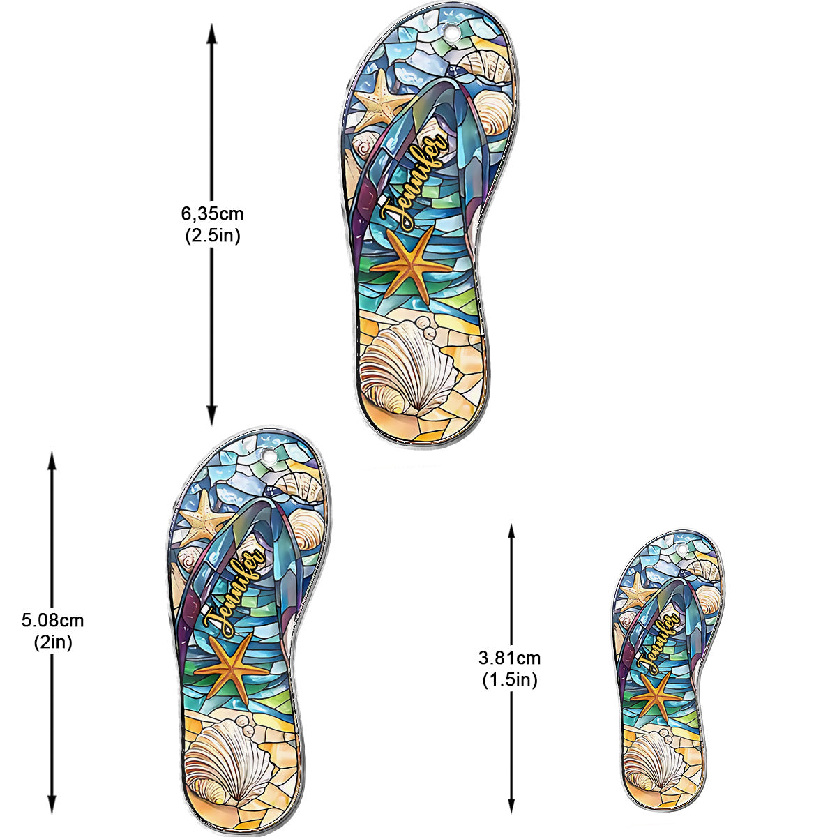 Beach Flipflops - Personalized Sea Lover Earrings