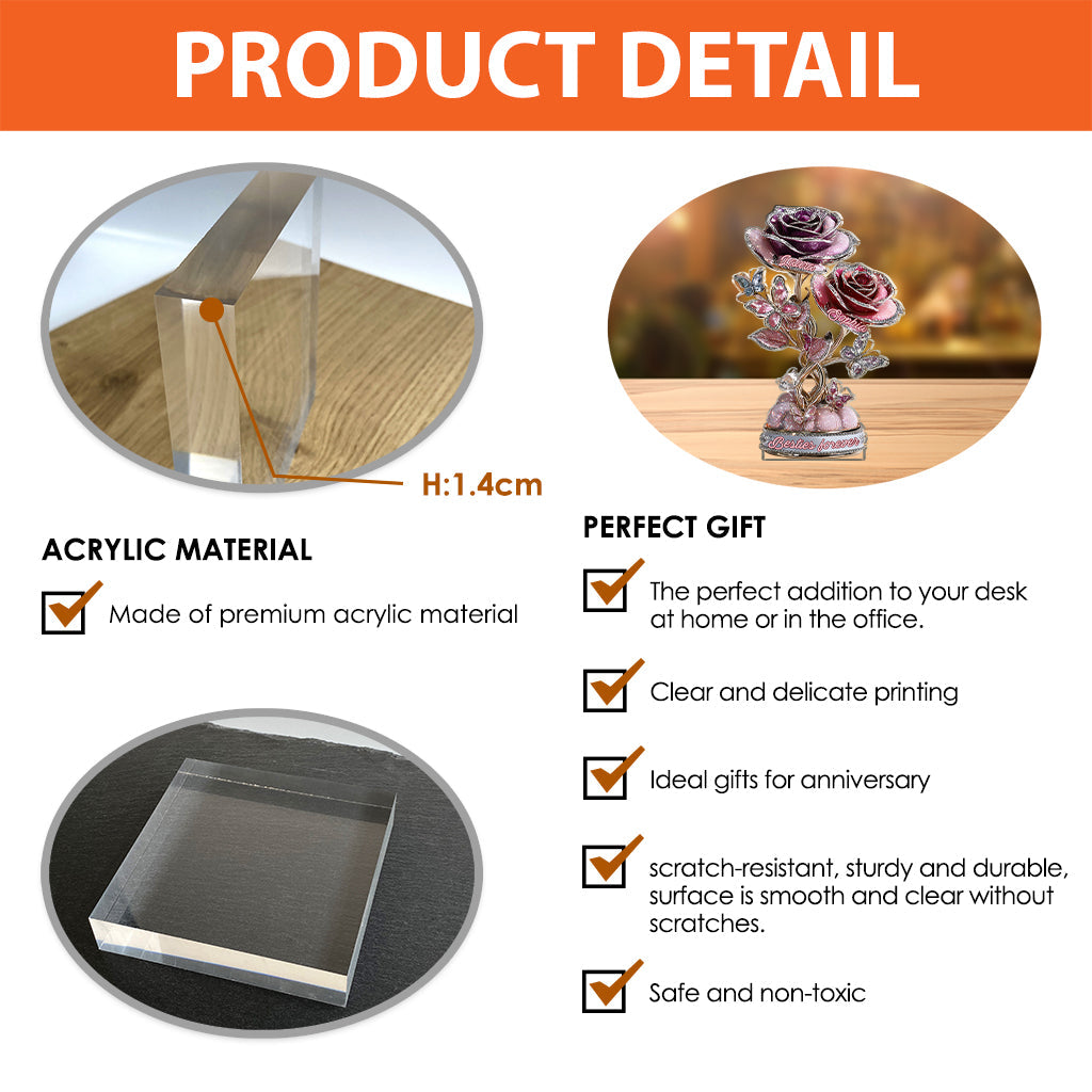 Les amis sont comme des fleurs dans le jardin de la vie - Meilleures amies pour toujours - Plaque acrylique personnalisée en forme de meilleure amie